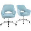 BÜROSTUHL Mika-Faro - Chromfarben/Hellblau, Textil/Metall (60/84/65cm) - DUBI Möbel