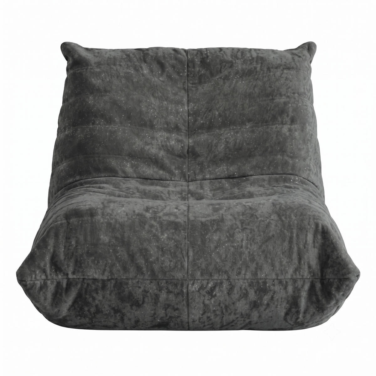 SITZSACK aus glänzendem Chenille mit Ergonomie - Grau, Textil (90/80/100cm) - Urban Meuble