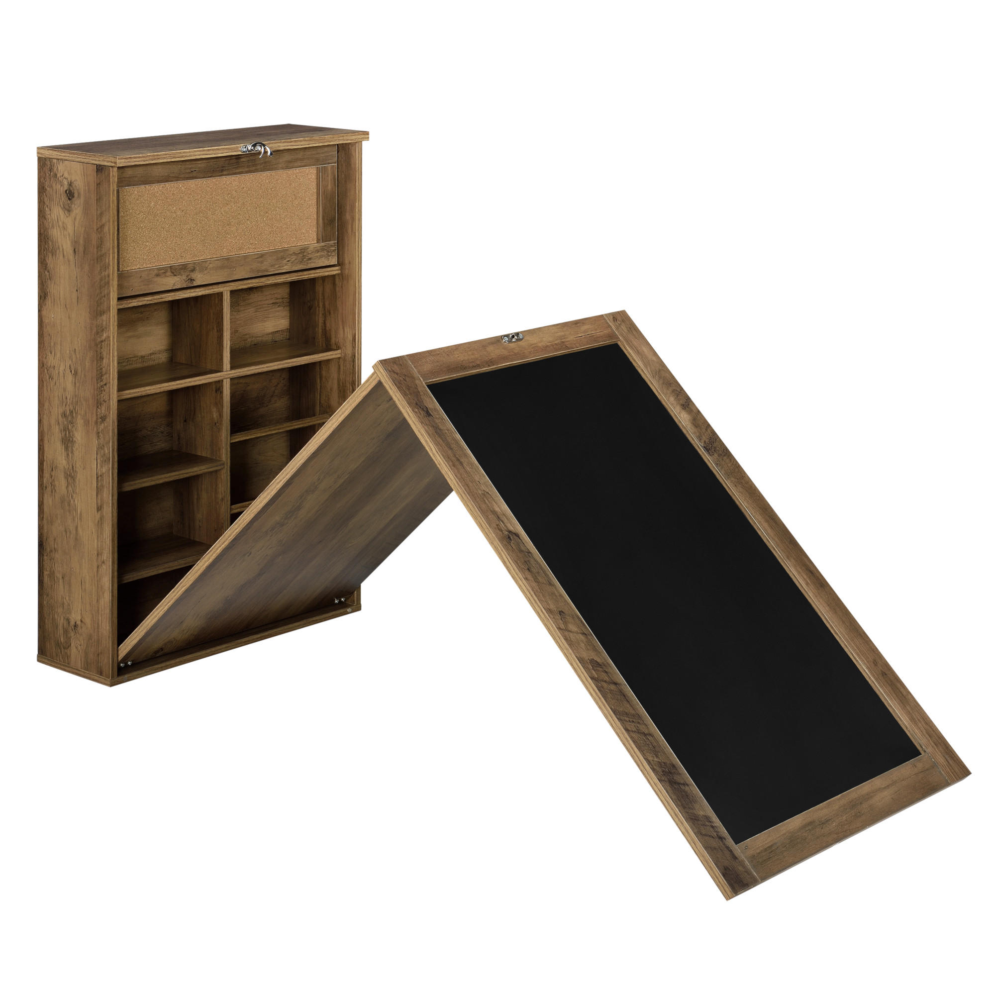 WANDKLAPPTISCH Kläppen - Braun, Holzwerkstoff (50/156/91.5cm) - [en.casa]