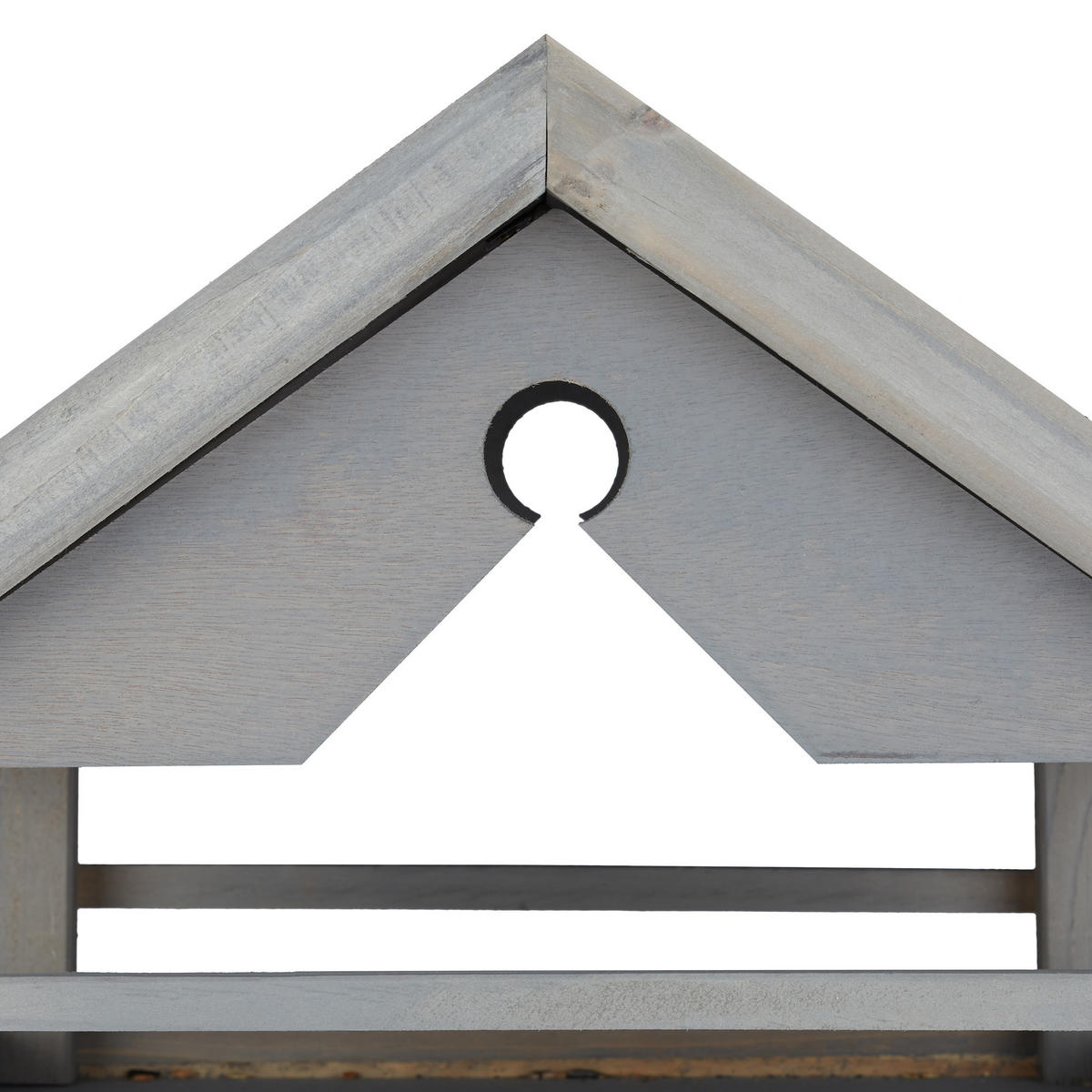VOGELFUTTERHAUS - Grau, Holz (62/120/55cm) - Relaxdays