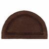 BADEMATTE halbrund 50/80 cm, 100% Baumwolle, wendbar - Braun, Textil (50/80cm) - Homescapes