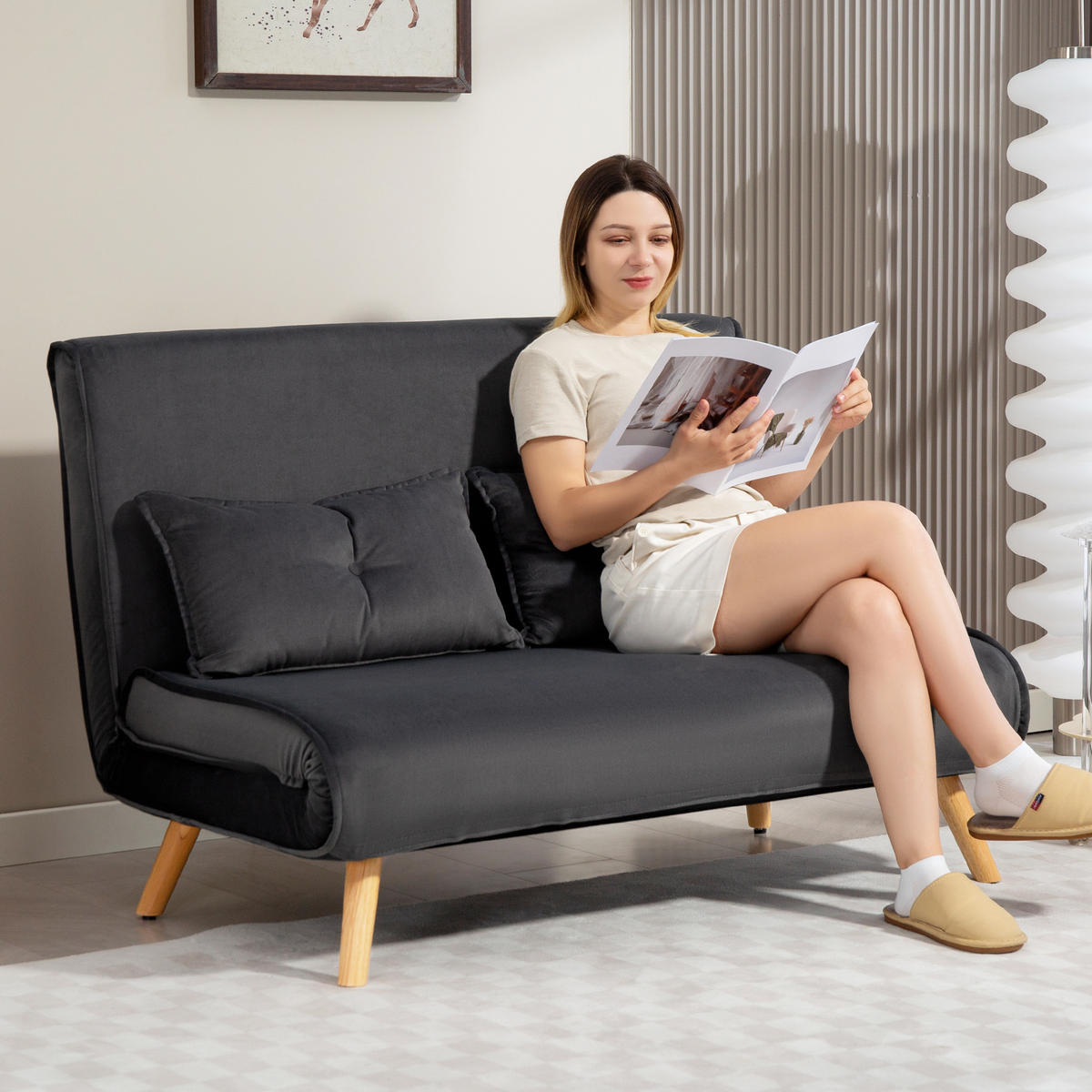 2-SITZER Sofa Dunkelgrau 120.0/75.0/87.0 cm - Dunkelgrau, Textil (75/87/120cm)