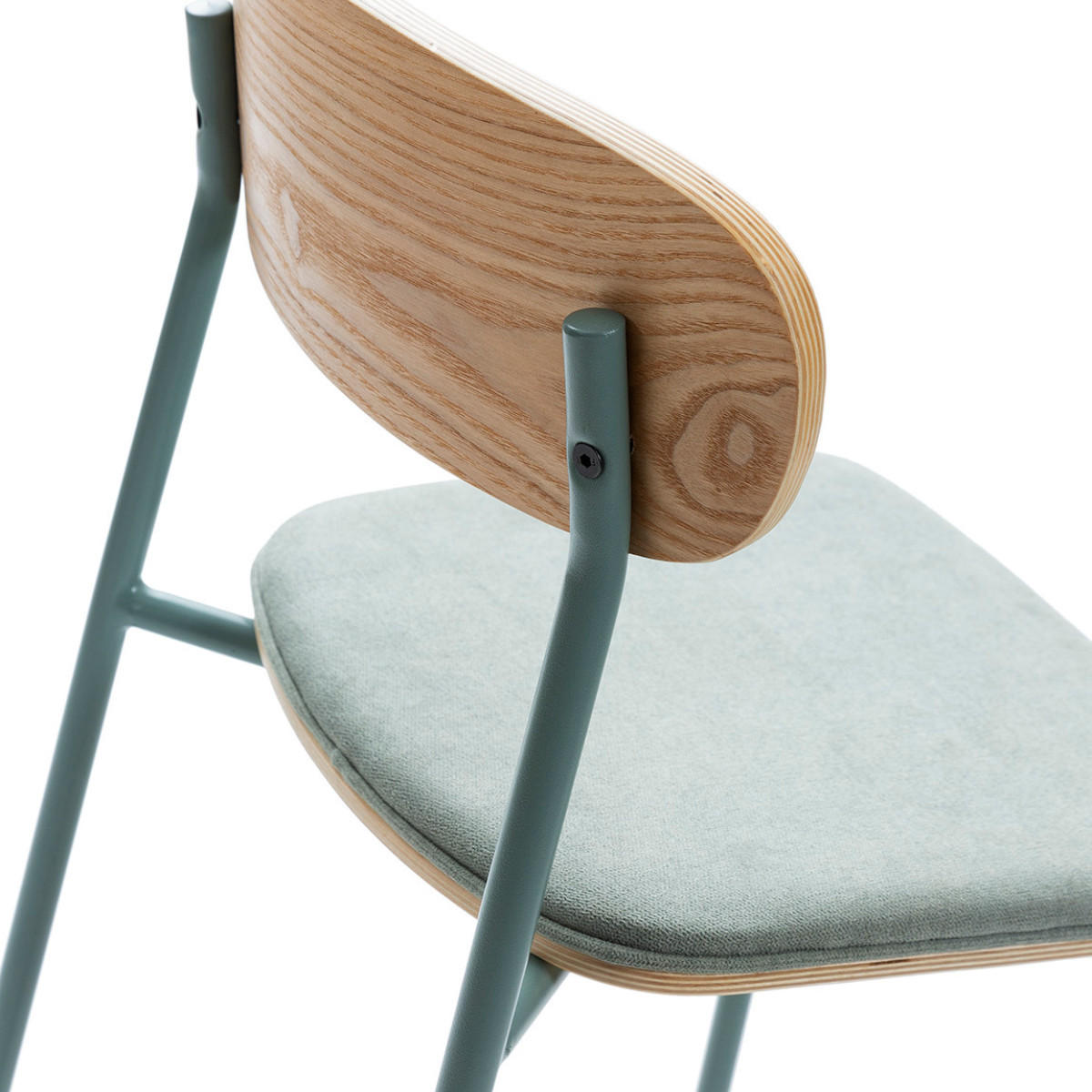 HOCKERN (Set aus 2) aus stoff mit schwarzen metallbeinen - adriana 42/48/66 cm - Grün, Textil (48/66/42cm) - Drawer