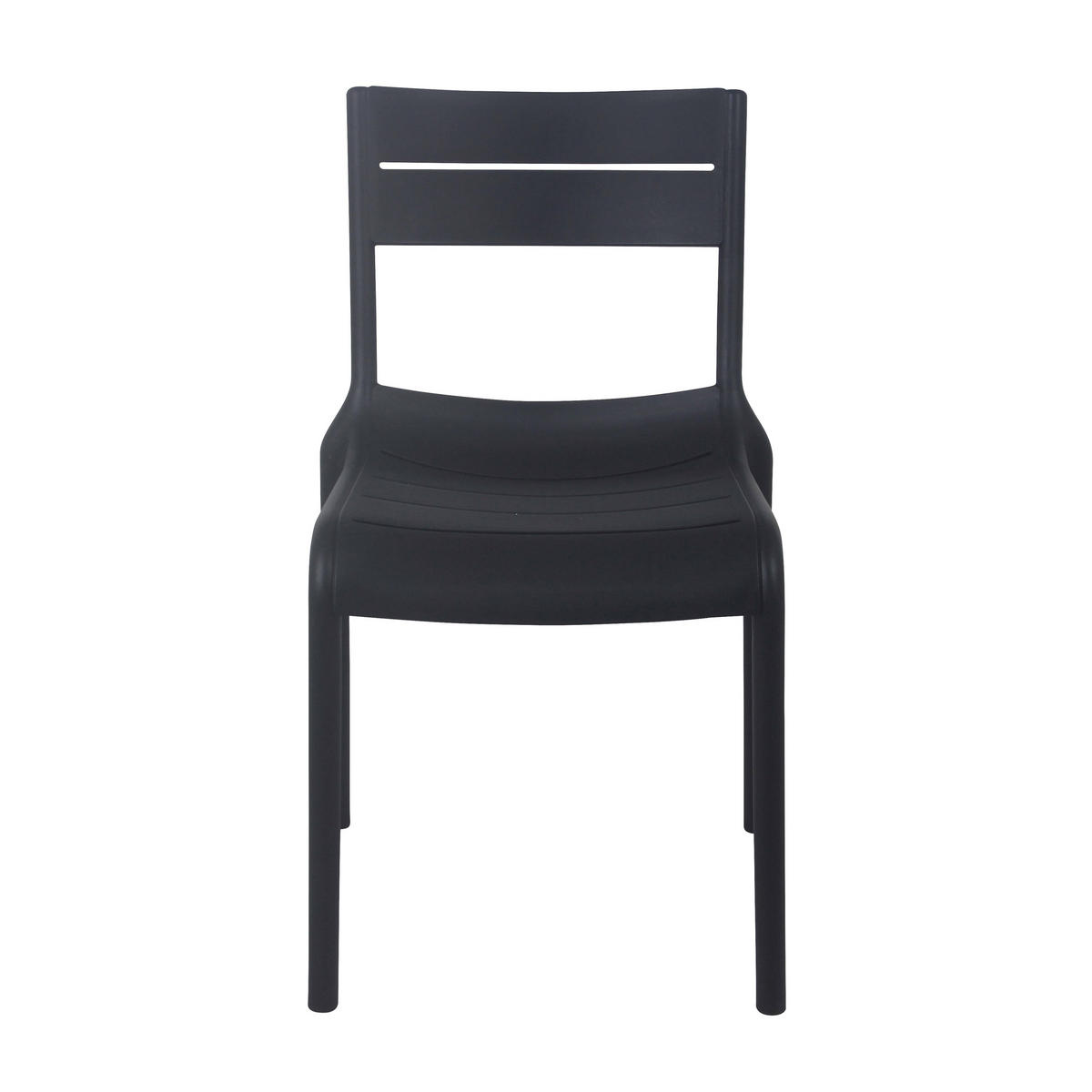 GARTENSTUHL 4-tlg., Schwarz - Schwarz, Kunststoff (54/50cm) - Oviala