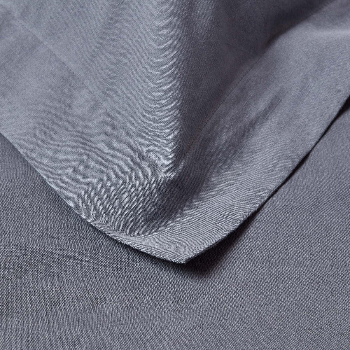KISSENBEZUG Leinen mit Stehsaum - Dunkelgrau, Textil (48/74cm) - Homescapes