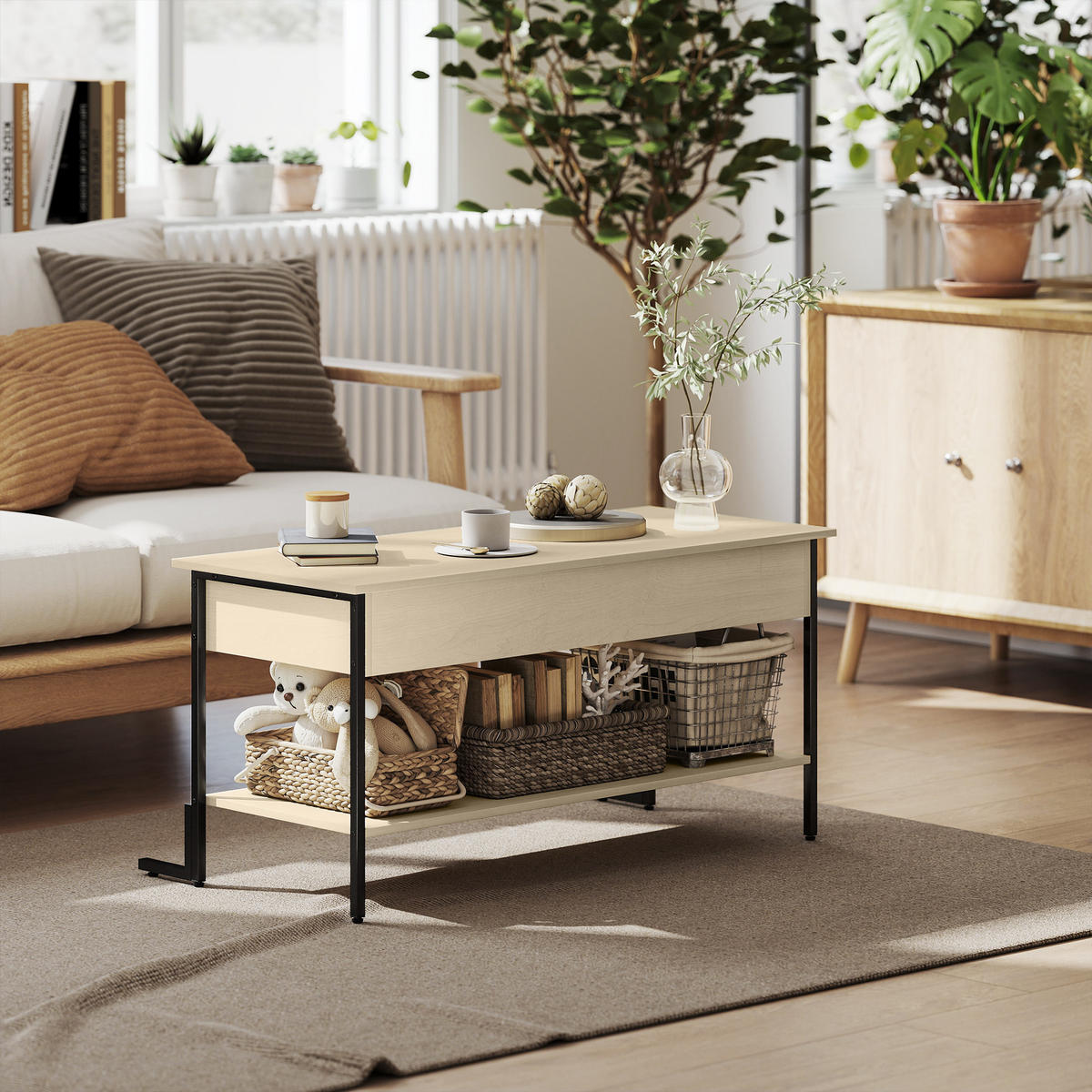COUCHTISCH Beige 1 Stück - Beige, Kunststoff (95/40/59cm) - GiPP
