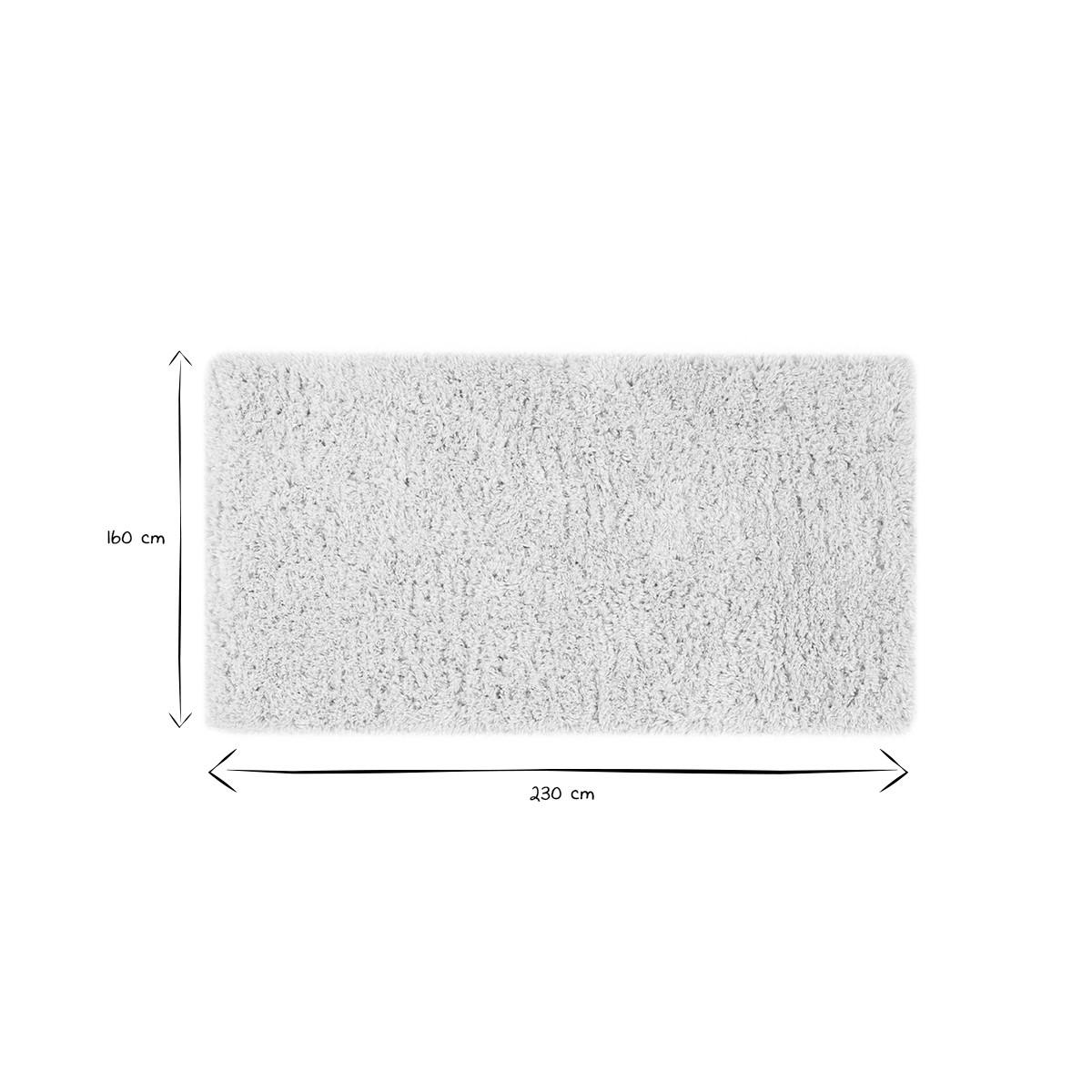TEPPICH Recycelt Langflor Elfenbein 160x230 cm AIMEE - Beige, Textil (160/230cm) - Miliboo