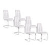 STUHL 6er-Set - Kunstleder - Weiß - NADYA - Weiß, Leder (43/100/60cm) - Vente-Unique
