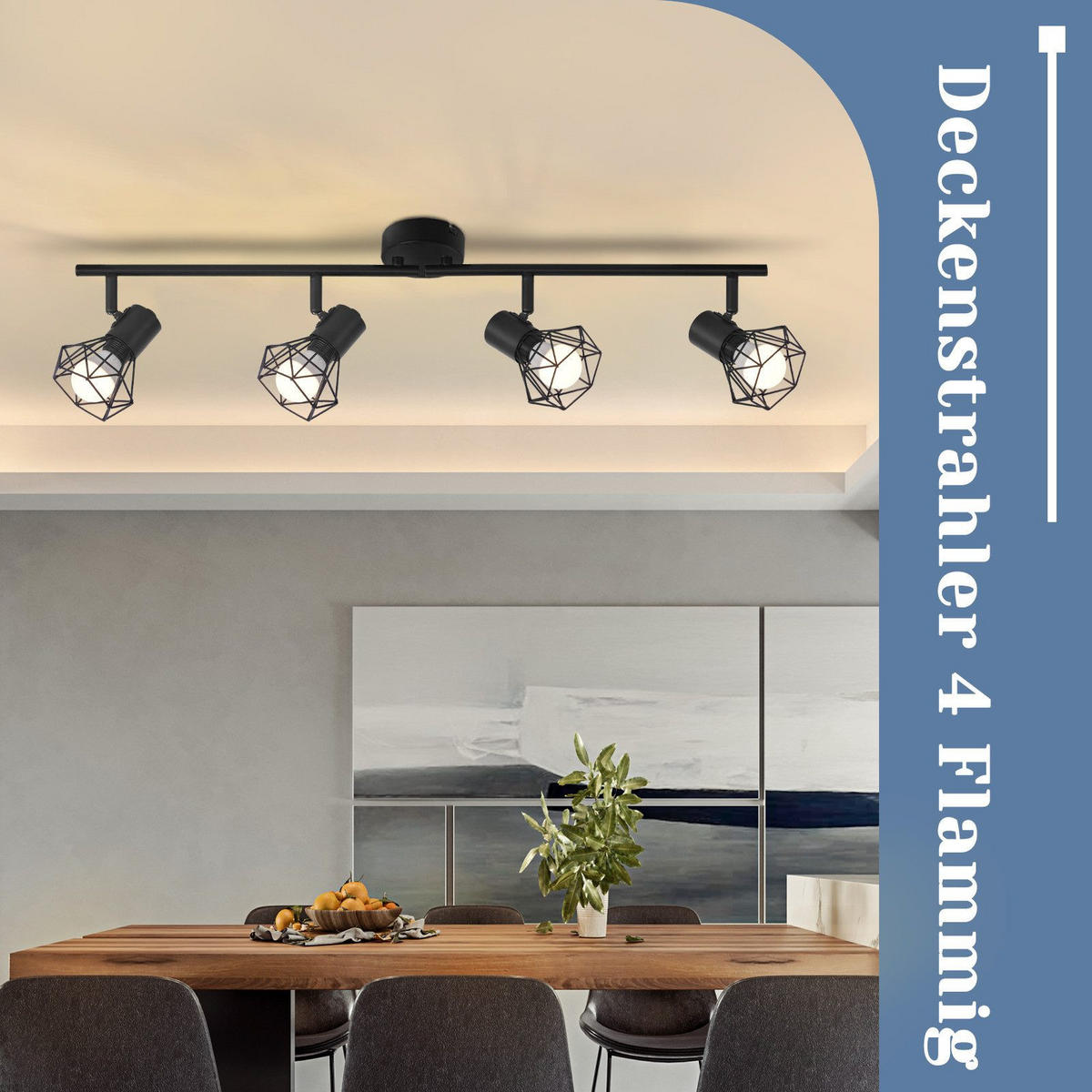 STRAHLER Flagler 71/20/9.5 cm - Schwarz, Metall (71/20/9.5cm) - Nettlife