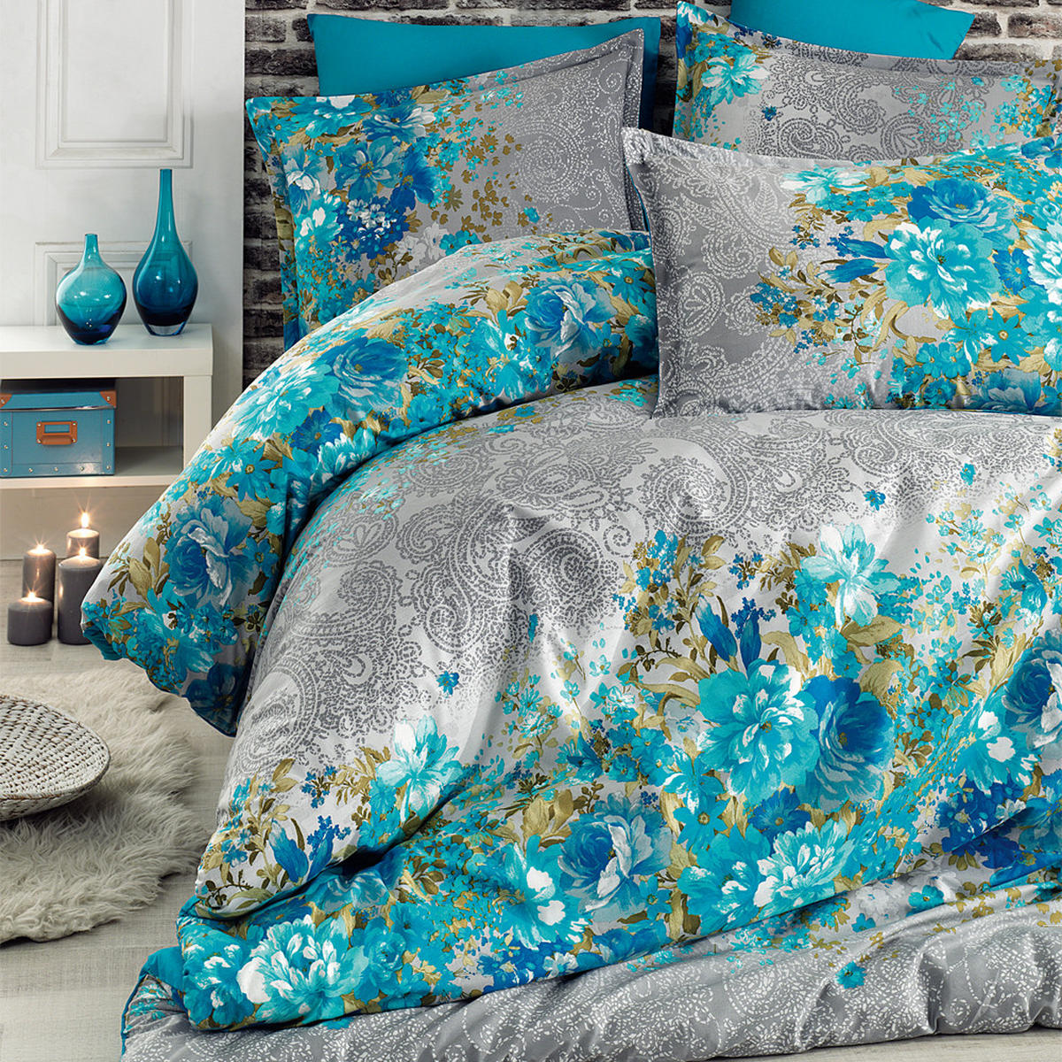 BETTWÄSCHE 6-teilig 220/240 cm SUMMER - Blau, Textil (220/240cm) - ROLFNERS