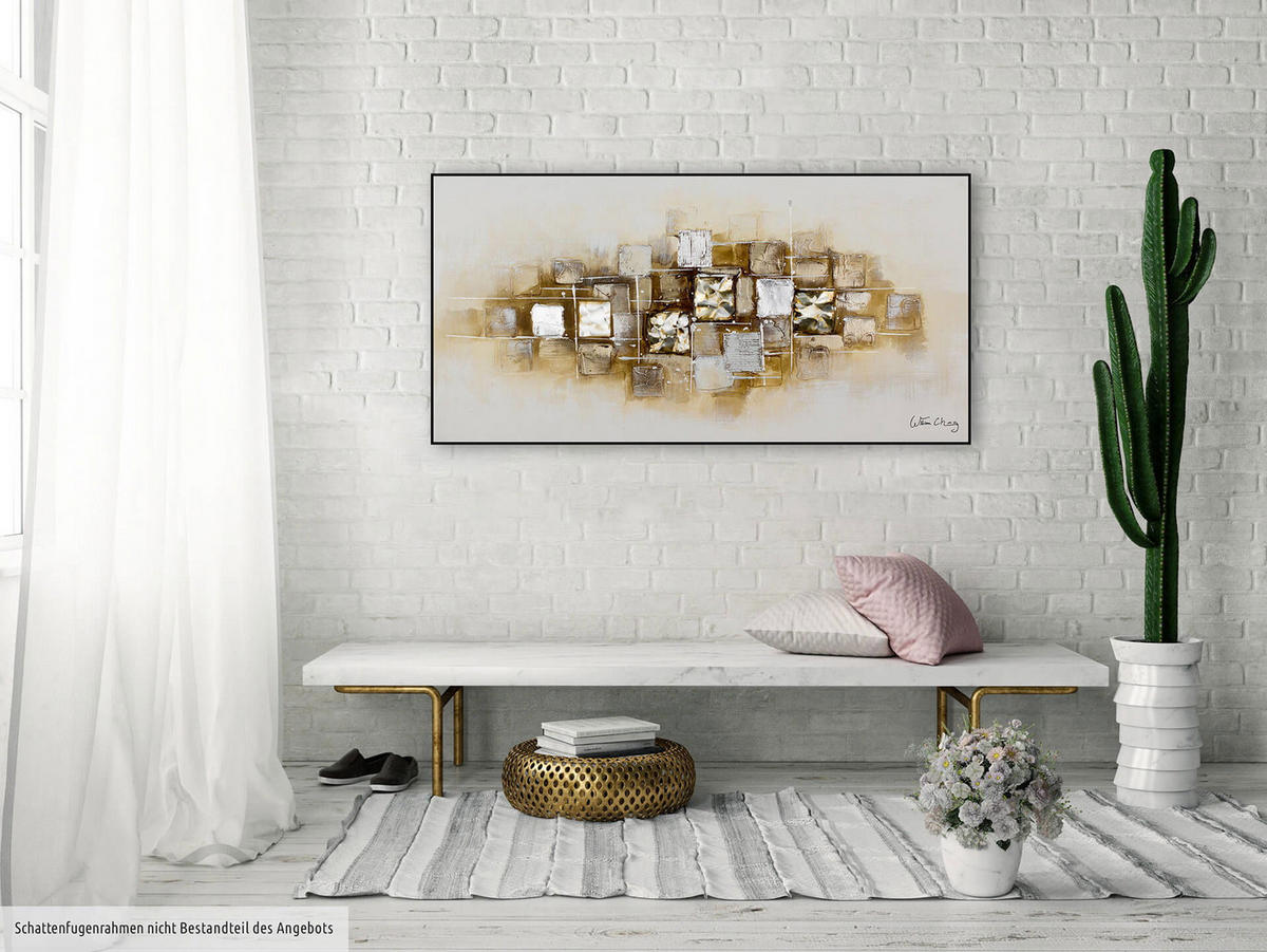 ÖLGEMÄLDE 120/60 cm - Beige/Braun, Holz/Textil (120/60cm) - KUNSTLOFT