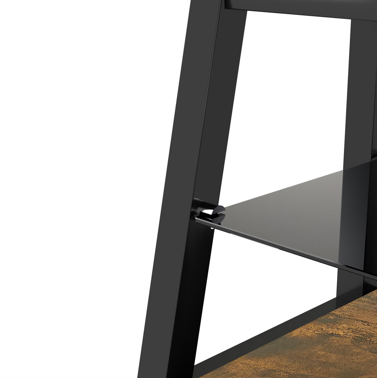 LOWBOARD 116/42/125 cm aus MDF und Metall mit höhenverstellbarem, schwenkbarem TV-Ständer Braun - Braun, Holzwerkstoff (116/125/42cm) - Modenvie