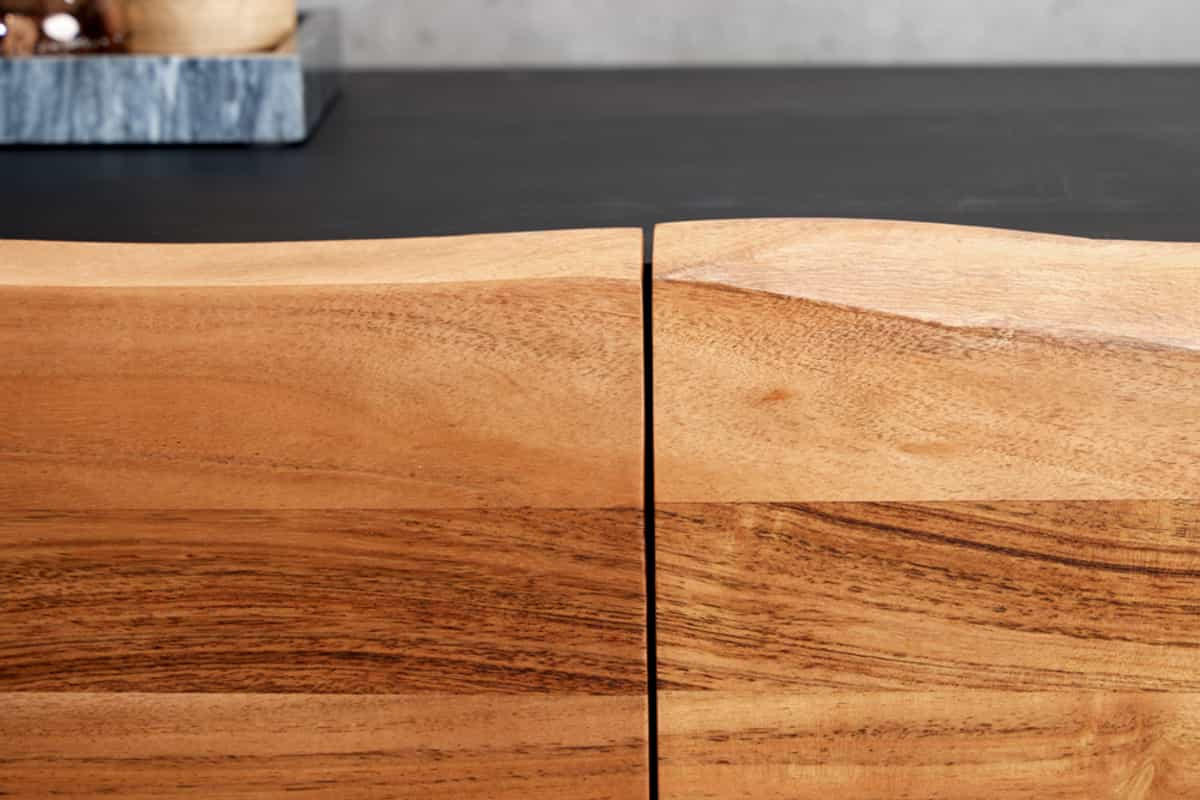 SIDEBOARD ORGANIC ARTWORK Akazie 180cm - Schwarz/Braun, Holz/Metall (180/75/45cm) - riess-ambiente
