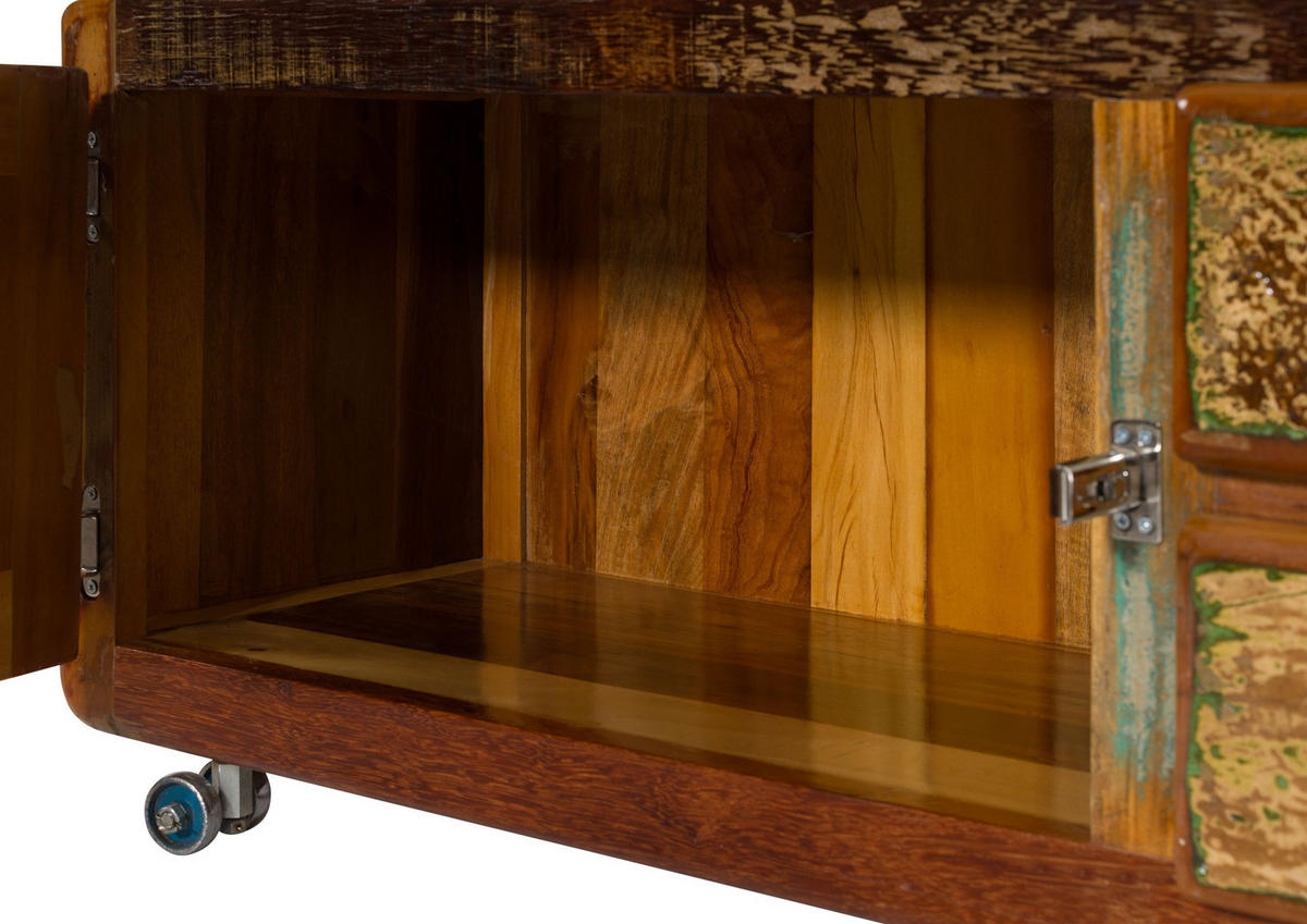 TV-BOARD Altholz 220x40x50 mehrfarbig lackiert FREEZY #44 - Multicolor, Holz (220/50/40cm) - Massivmoebel24