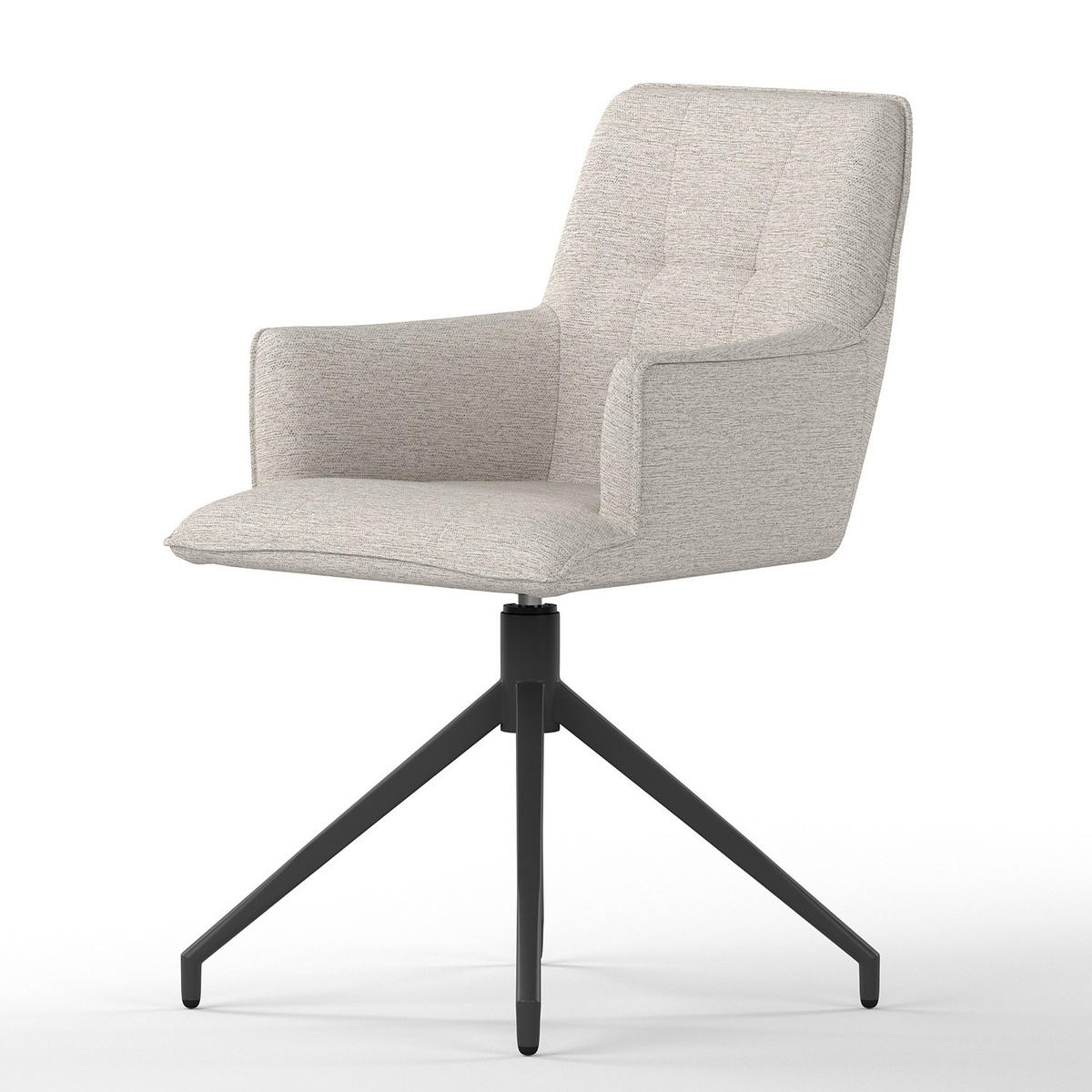 GARTENESSGRUPPE - 5-teilig - Stahl / Polyester - Sandfarben, Textil/Metall - home24