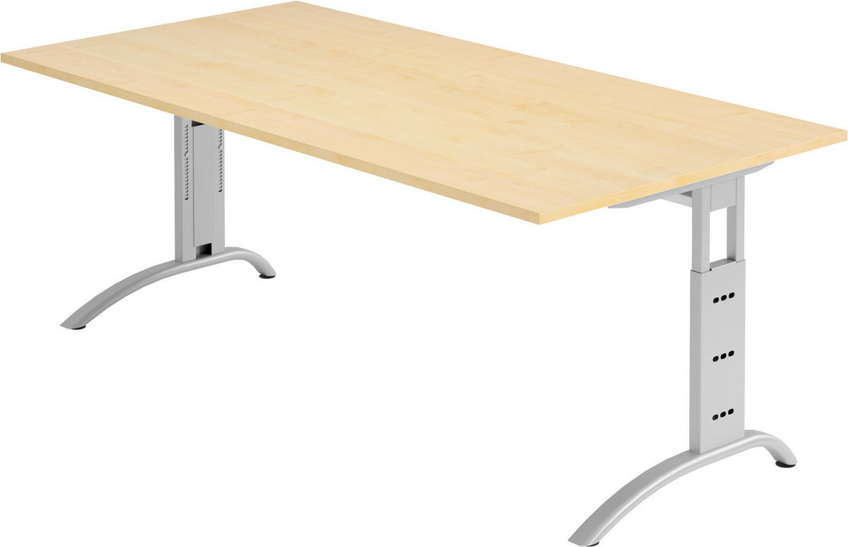 SCHREIBTISCH Serie-F 100/200/74 cm in Ahornfarben - Ahornfarben, Holzwerkstoff (100/200/74cm) - bümö