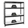 SCHWERLASTREGAL Rhino 180x160x60 cm 4 Melamin-Ebenen 16mm Fachlast 500 kg Schwarz - Schwarz/Weiß, Metall (160/180/60cm) - PROREGAL
