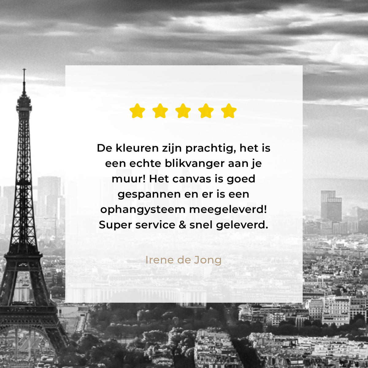 LEINWANDBILD Paris - Skyline - Eiffelturm - Stadt - Wolken Wandbild 40x30 cm - Dunkelgrau, Textil (40/30cm) - MuchoWow