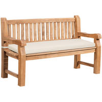 GARTENBANK Teakbank Dabel Holz Creme Holzbank 150cm - Creme, Holz (150/93/61cm) - DELUKE