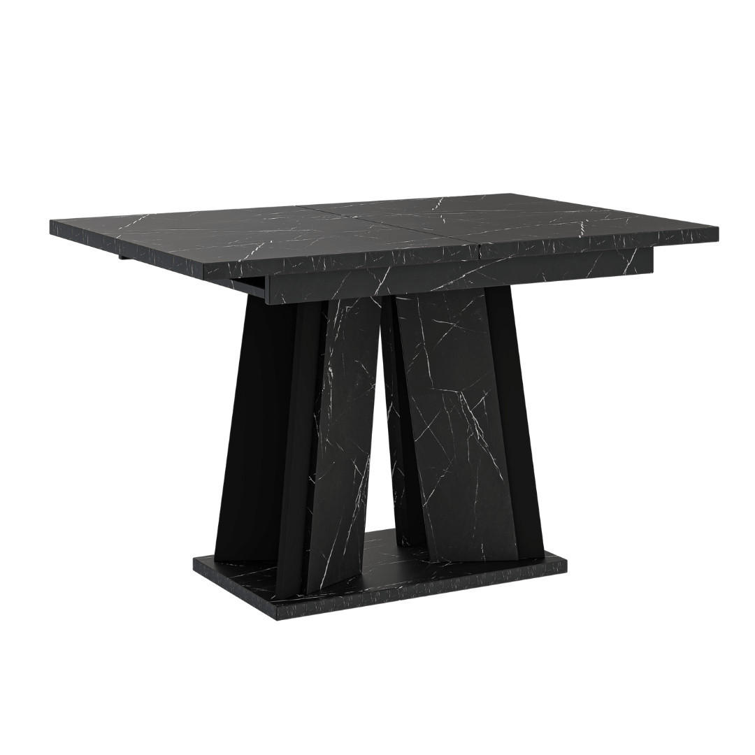 Prospero Esstisch Schwarz, Grau 80x75x120 cm