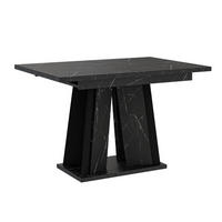 ESSTISCH Ausziehbar 120 - 160 cm Schwarz Marmoroptik - Schwarz/Grau, Holzwerkstoff (120/80/75cm) - PROSPERO