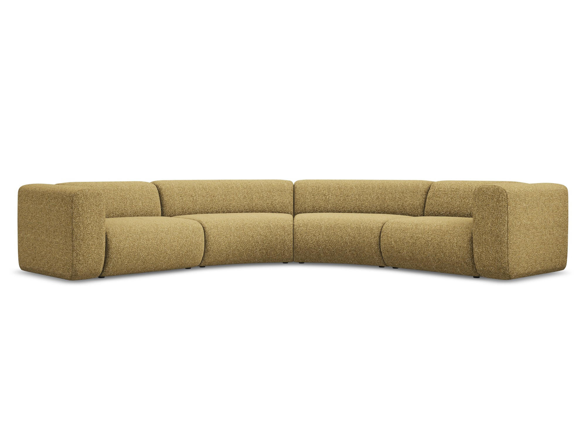 ECKSOFA Strukturstoff Stoff Gelb - Currygelb/Gelb, Kunststoff/Textil (318/318cm) - Makamii