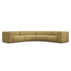 ECKSOFA Strukturstoff Stoff Gelb - Currygelb/Gelb, Kunststoff/Textil (318/318cm) - Makamii