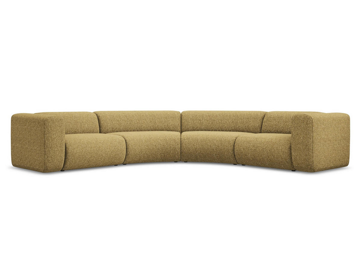ECKSOFA Strukturstoff Stoff Gelb - Currygelb/Gelb, Kunststoff/Textil (318/318cm) - Makamii