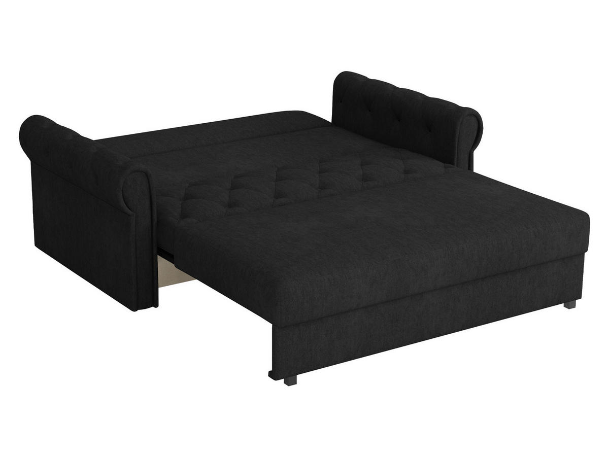 SCHLAFSOFA Viva Roma IV - Schwarz/Graphitfarben, Holz/Textil (188/85/98cm) - MIRJAN24