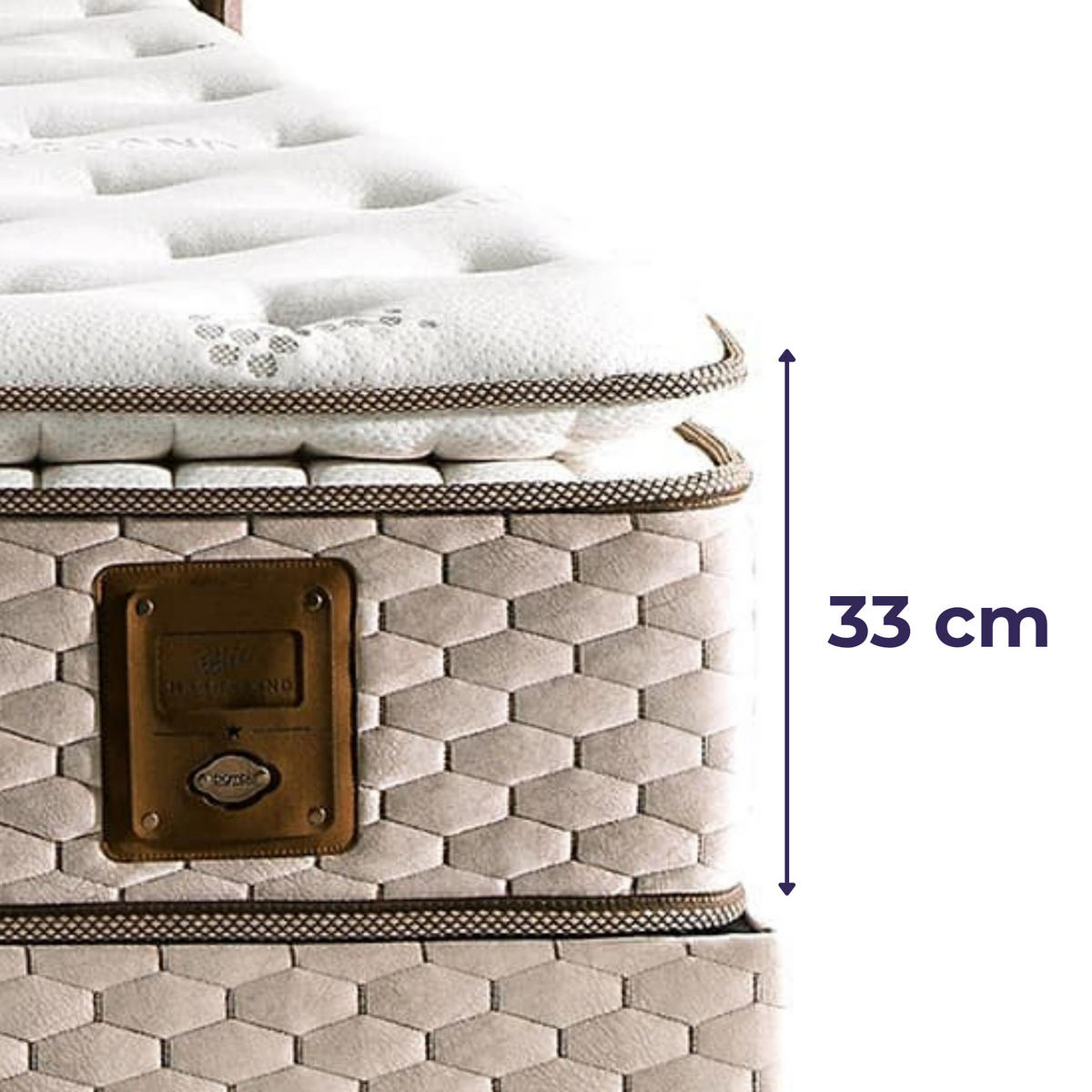 MATRATZE 180x200 Bambi Magnasand H3 Höhe 33 cm - Weiß, Textil (180/200cm)