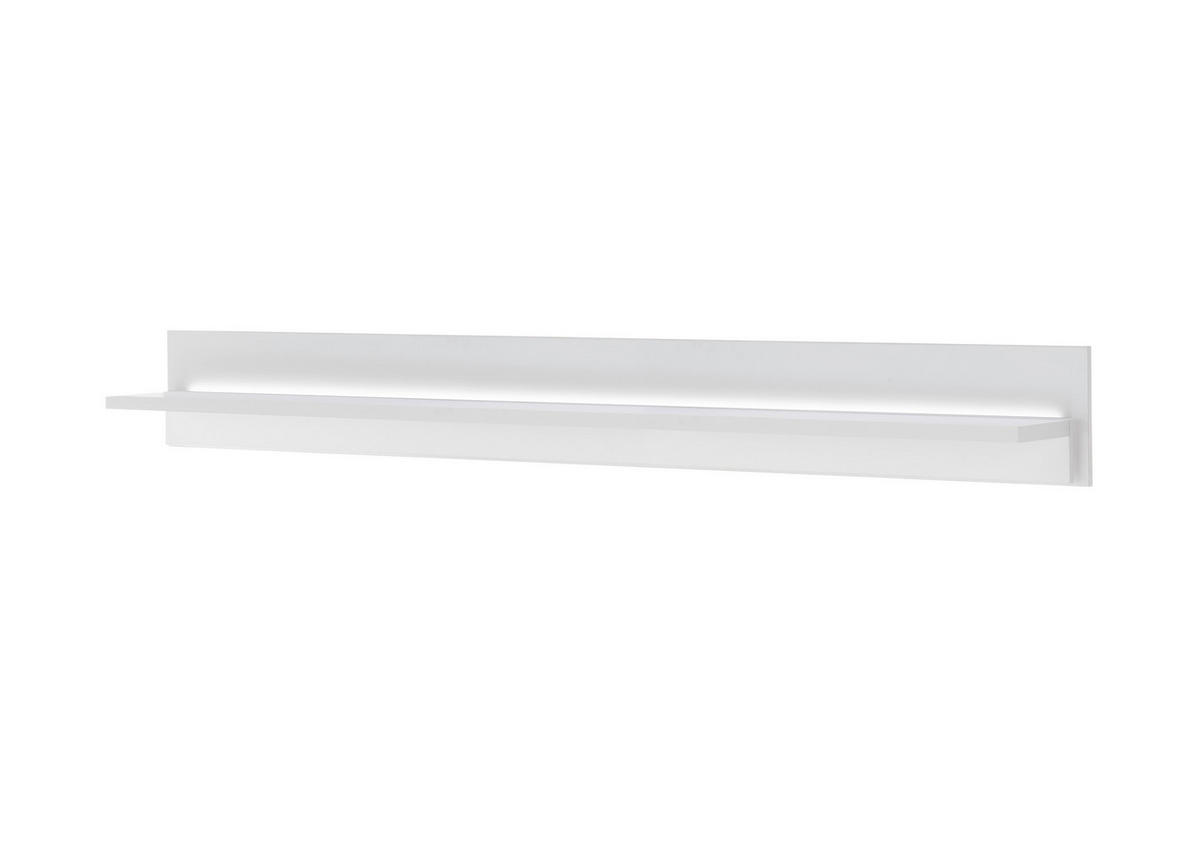 WANDBOARD M19 Weiß Matt 200/20/18 cm breit - Weiß, Holzwerkstoff (200/20/18cm) - Livojo