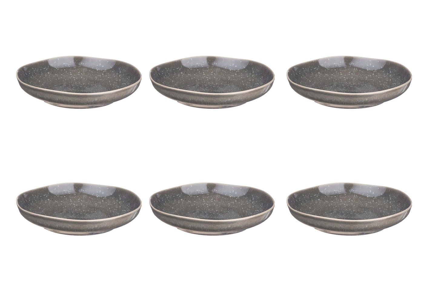 SUPPENTELLER Stellar Ø22,5cm - 6er-Set - Betongrau - Grau, Keramik (22.5cm) - Björn