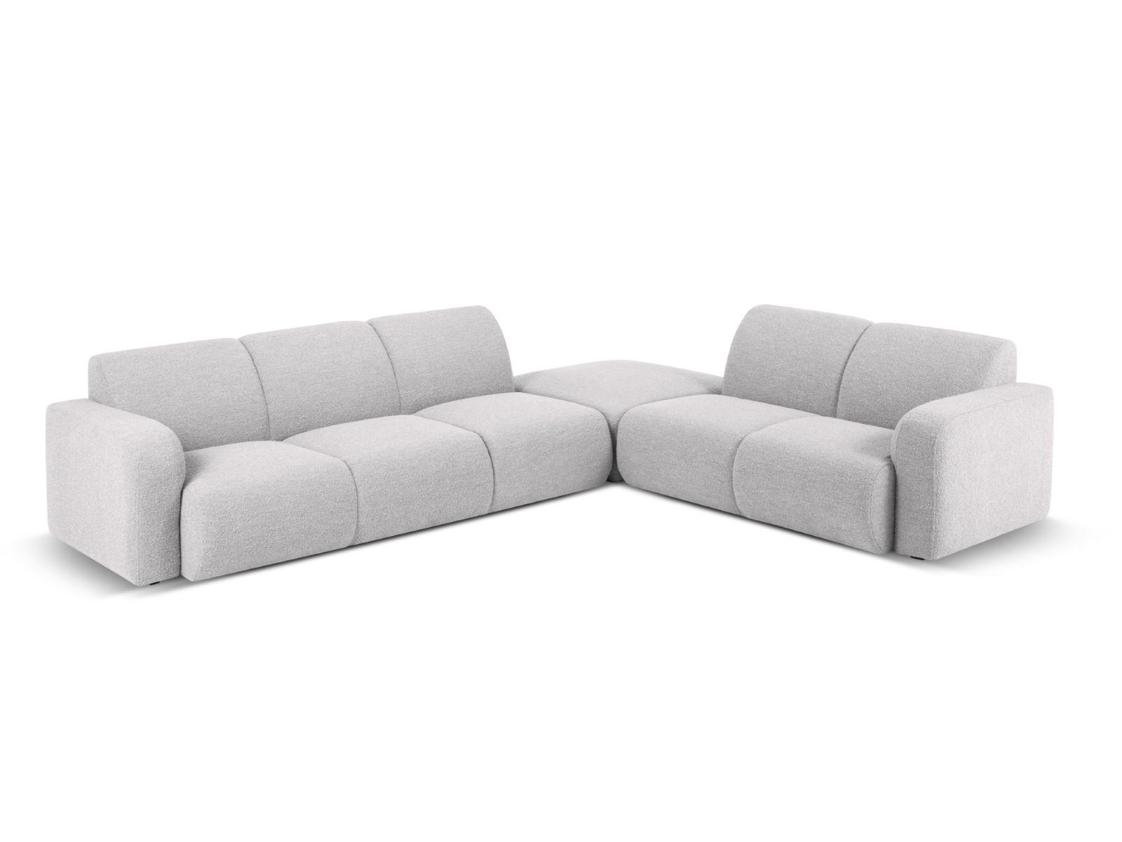 ECKSOFA rechts Molino aus Boucle hellgrau 6 Sitzplätze - Hellgrau, Textil (250/315cm) - Micadoni