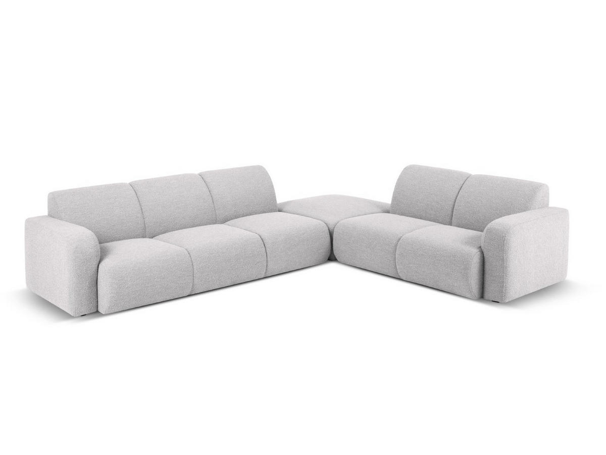ECKSOFA rechts Molino aus Boucle hellgrau 6 Sitzplätze - Hellgrau, Textil (250/315cm) - Micadoni