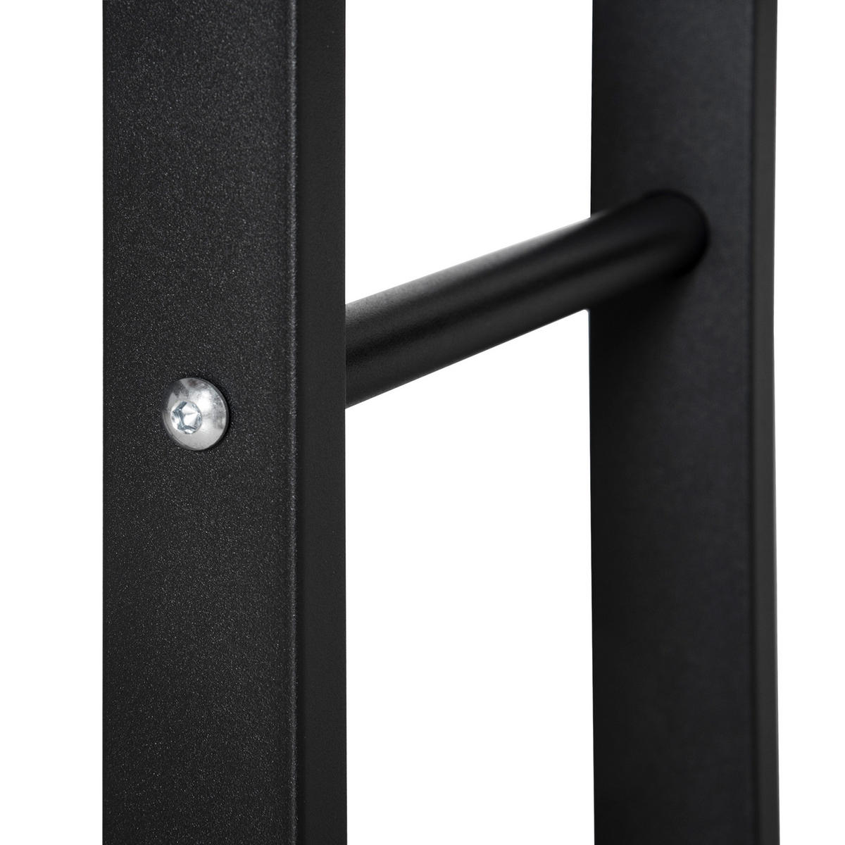 KAMINHOLZREGAL DE-18345 100 kg belastbar, 100 cm hoch Schwarz - Schwarz, Metall (25/100/40cm) - ComfortXL