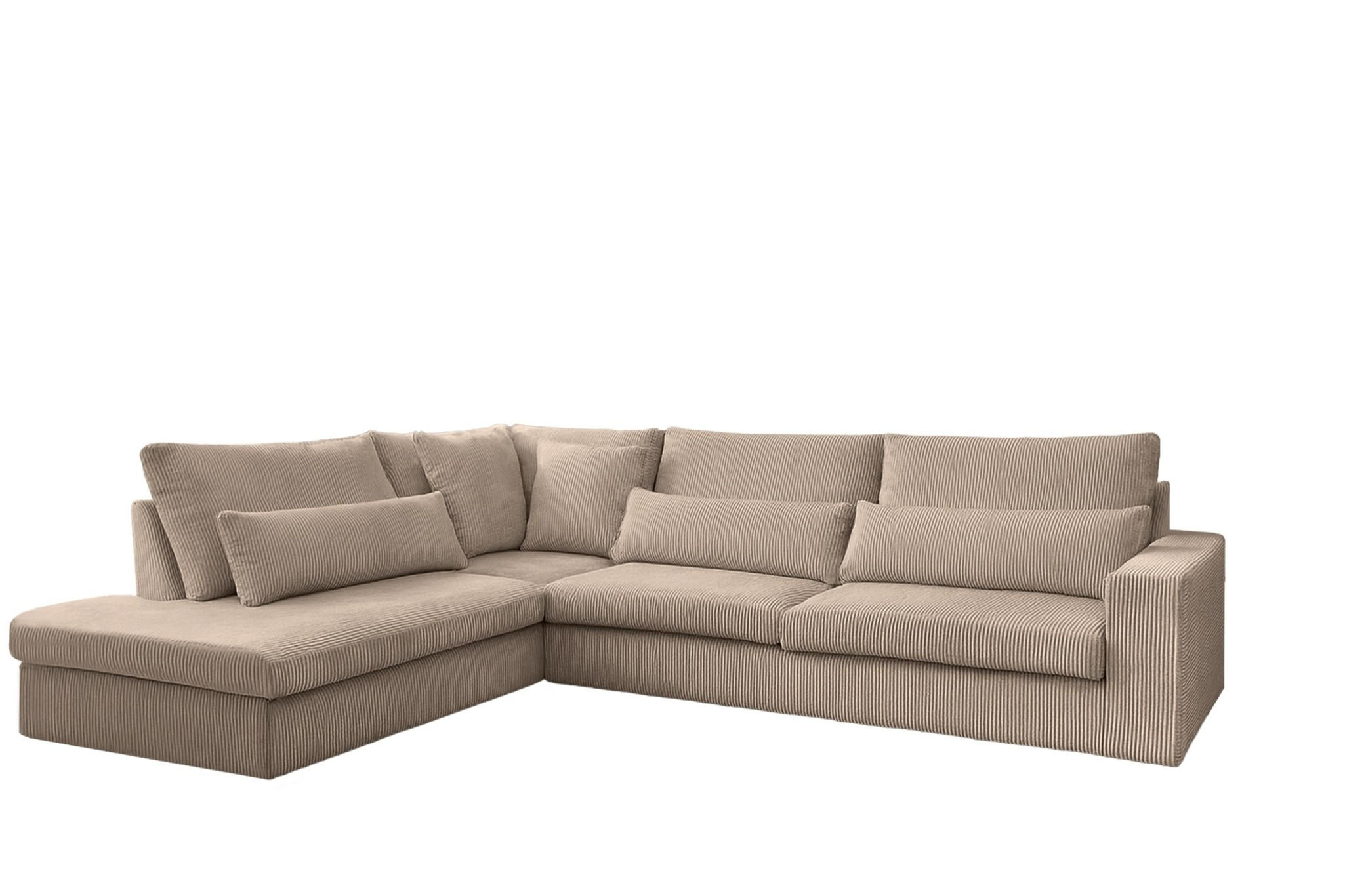 ECKSOFA Thora - Beige, Holzwerkstoff/Textil (315/245cm) - Fun Möbel