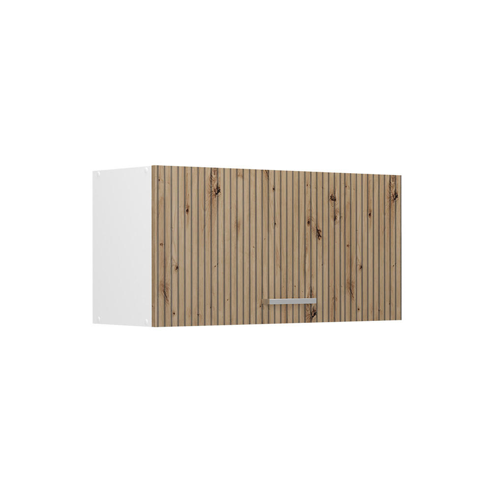 HÄNGESCHRANK R-Line, Artisan-Eiche/Weiß, 80 cm Flach - Weiß/Eiche Artisan, Holzwerkstoff (80/40/31cm) - Vicco