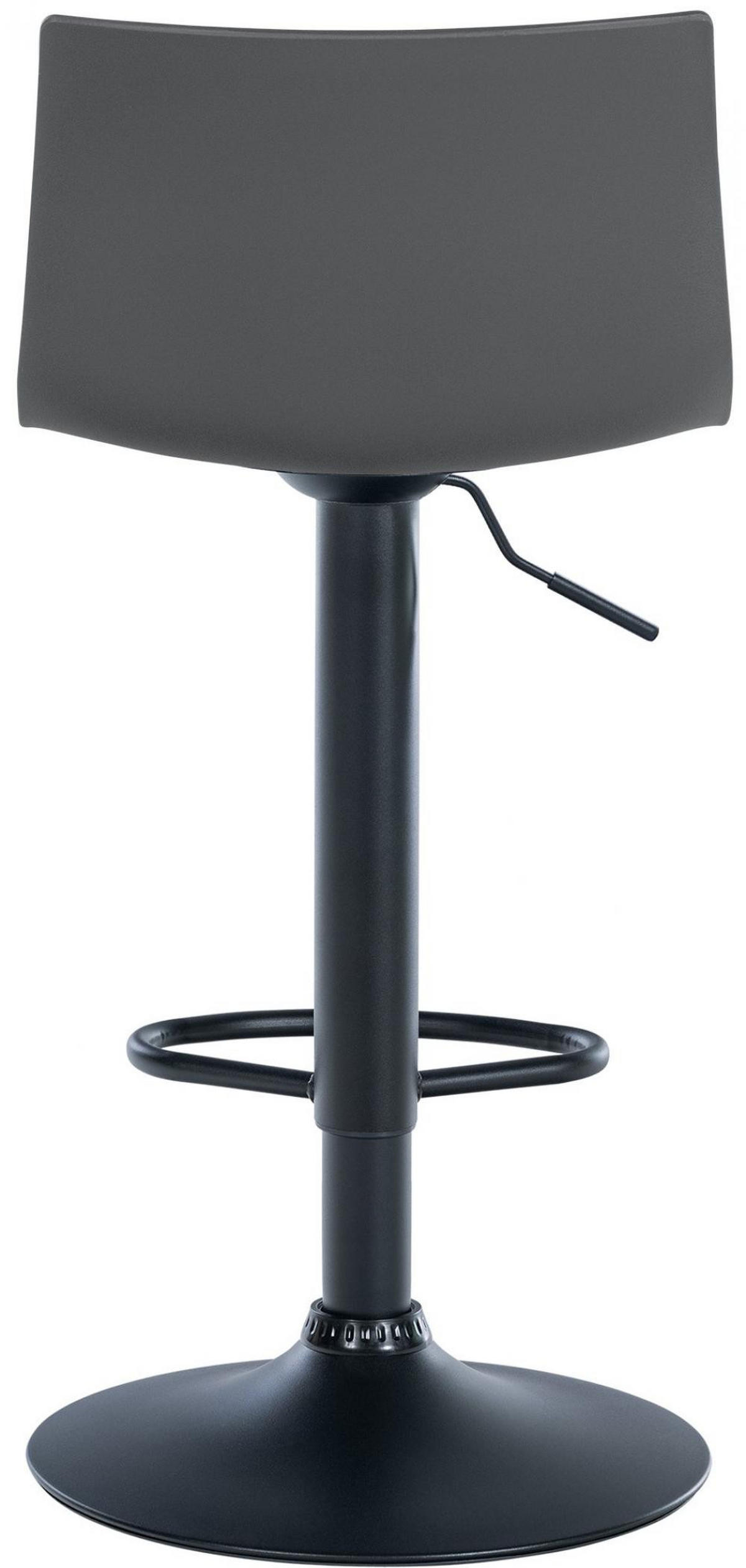BARHOCKER Kunststoff grau - Schwarz/Grau, Kunststoff/Metall (39/84/36cm) - CLP