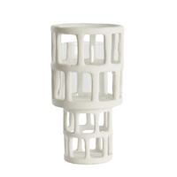 WINDLICHT Alimos Weiß Ø18,5/34,5 cm - Weiß, Kunststoff (18.5/34.5/18.5cm) - Light & Living