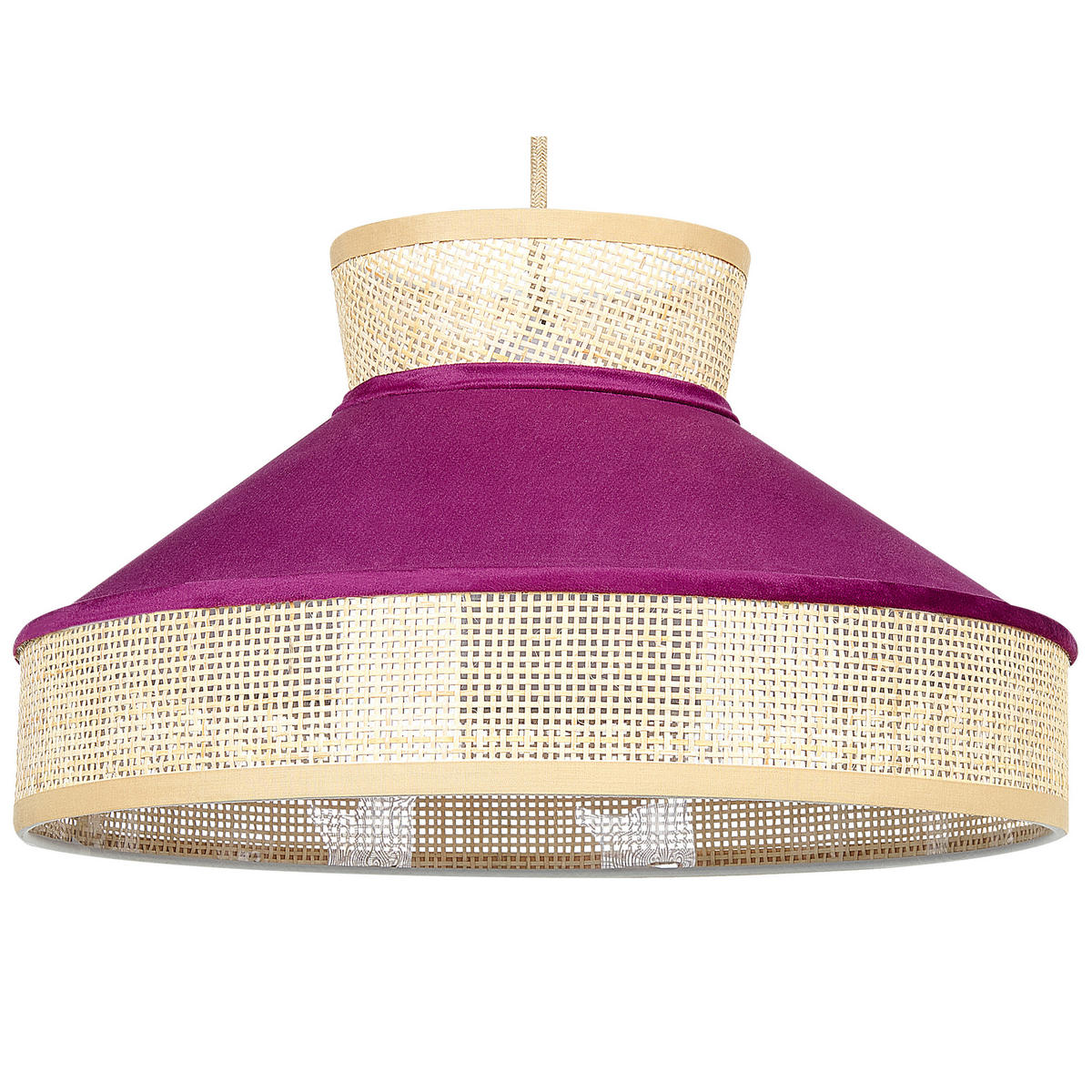 HÄNGELAMPE Batali 45/45/167 cm - Naturfarben, Naturmaterialien (45/45/167cm) - Beliani
