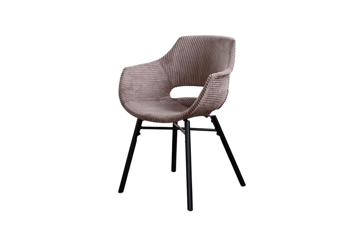 ESSZIMMERSTUHL ZAJA Braun Cord - Dunkelbraun/Braun, Textil (57/81.5/59cm) - KAWOLA