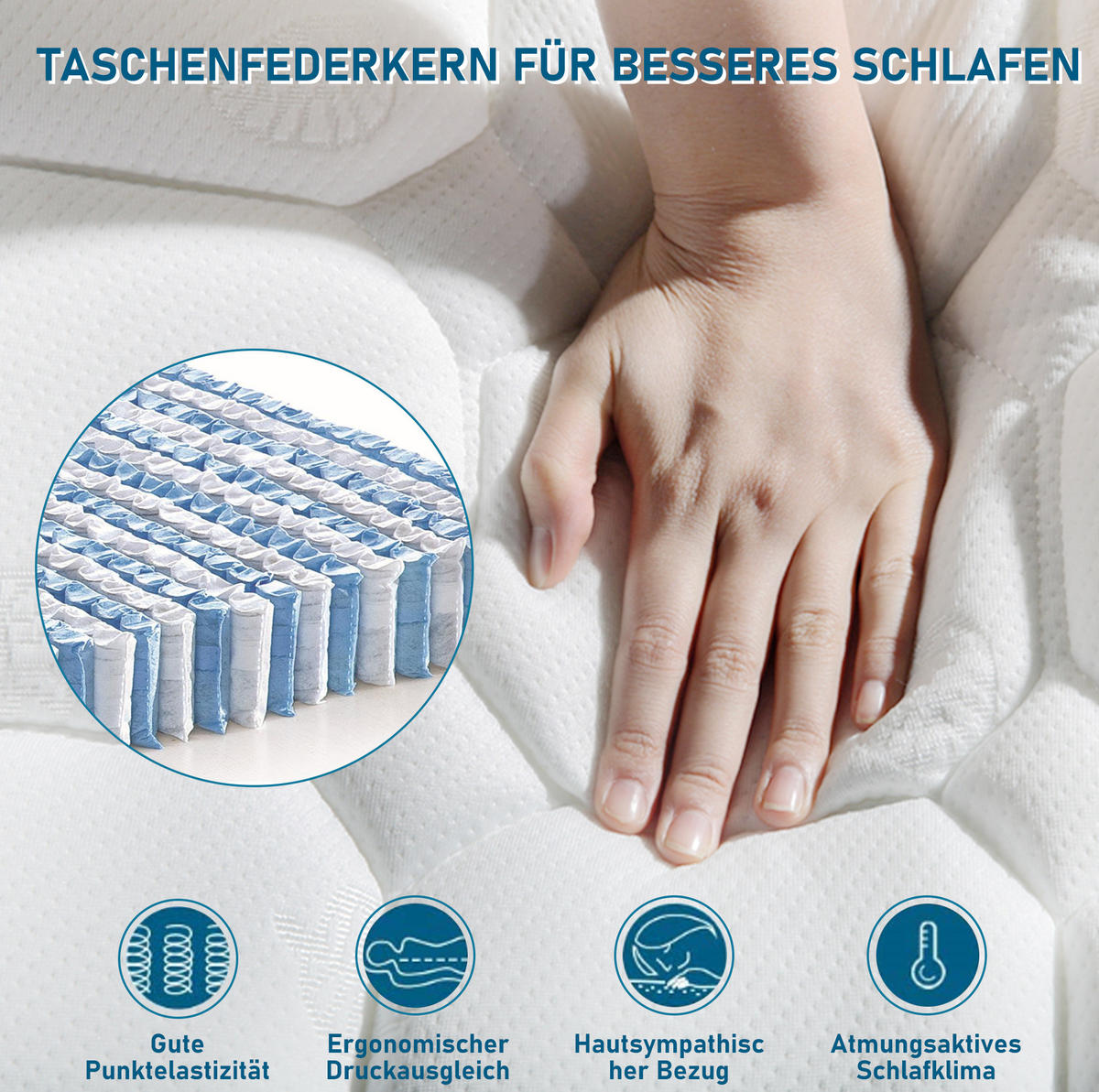POLSTERBETT 90/200 cm Grau aus Leinen mit Matratze - Grau, Textil (90/200cm) - OKMYHOME