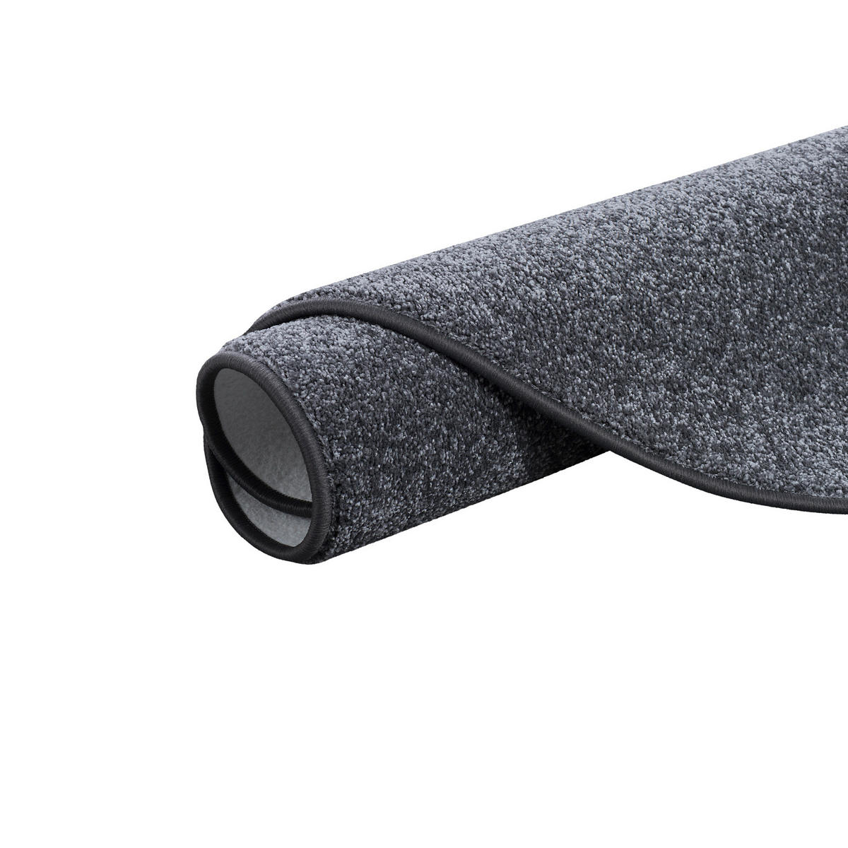 LUXUS SOFT VELOURS TEPPICH SHINE RUND - Anthrazit, Textil (160/160cm) - Snapstyle