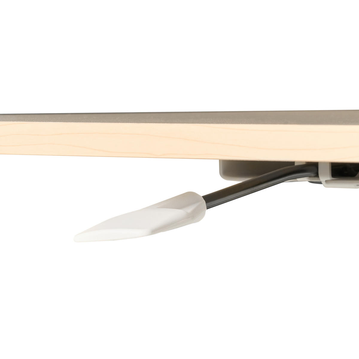 LAPTOPTISCH manuell höhenverstellbar 65/48 cm Hellbraun/Weiß Academia - Hellbraun/Braun, Holzwerkstoff/Metall (48/65/73cm) - Beliani