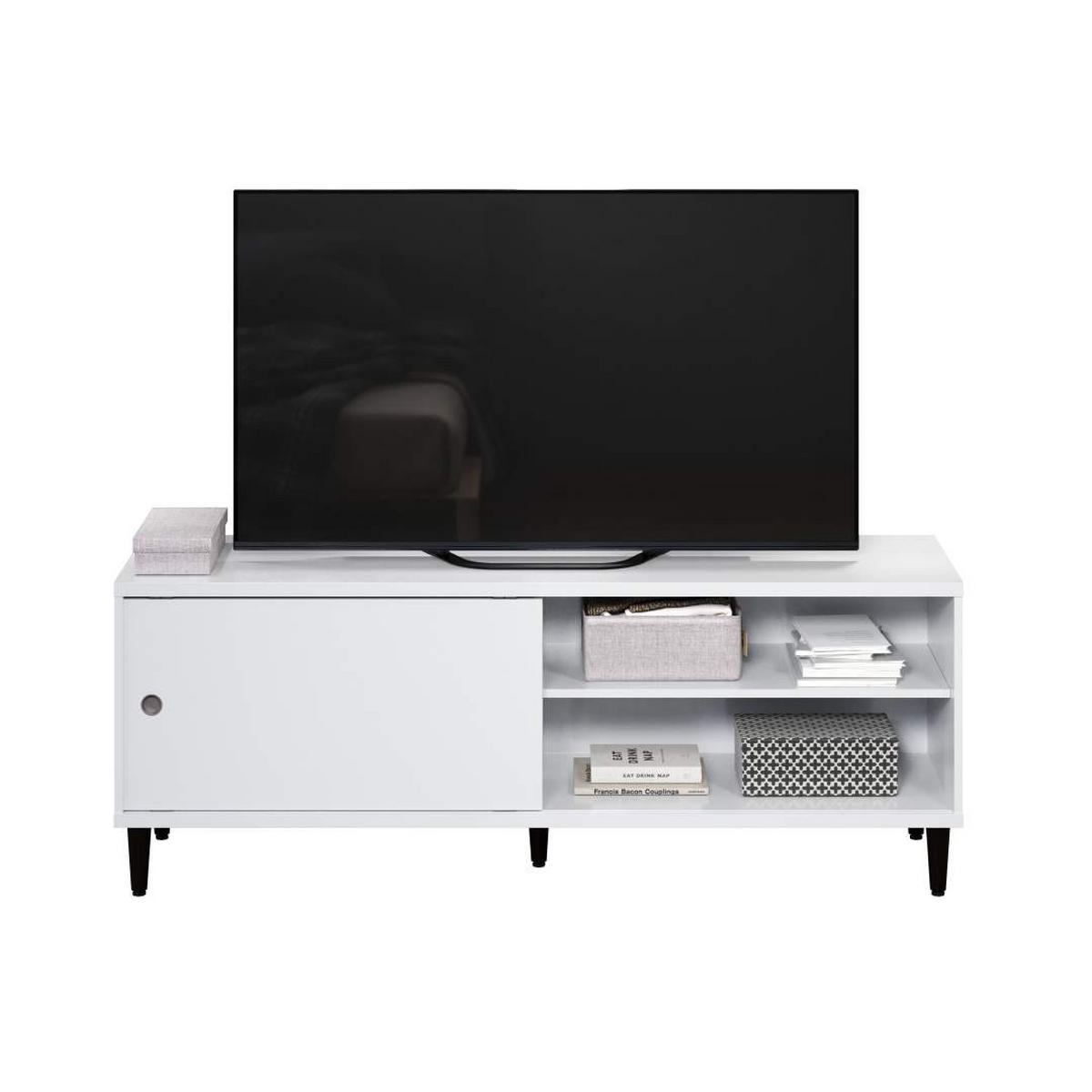 TV TISCH weiß - Weiß, Holzwerkstoff (150/56/40cm) - ebuy24