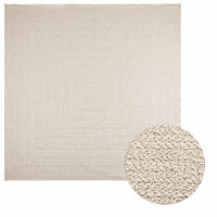 TEPPICH Zizur Creme 240/240 Cm Jute-Optik Indoor Und Outdoor - Creme, Kunststoff (240/240cm) - vidaXL