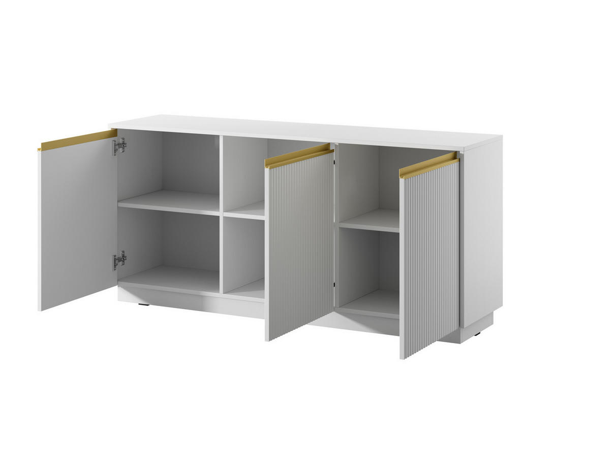 KOMMODE - Kommode Delu K154 - Weiß - Weiß, Holzwerkstoff (154/72/39cm) - Möblo