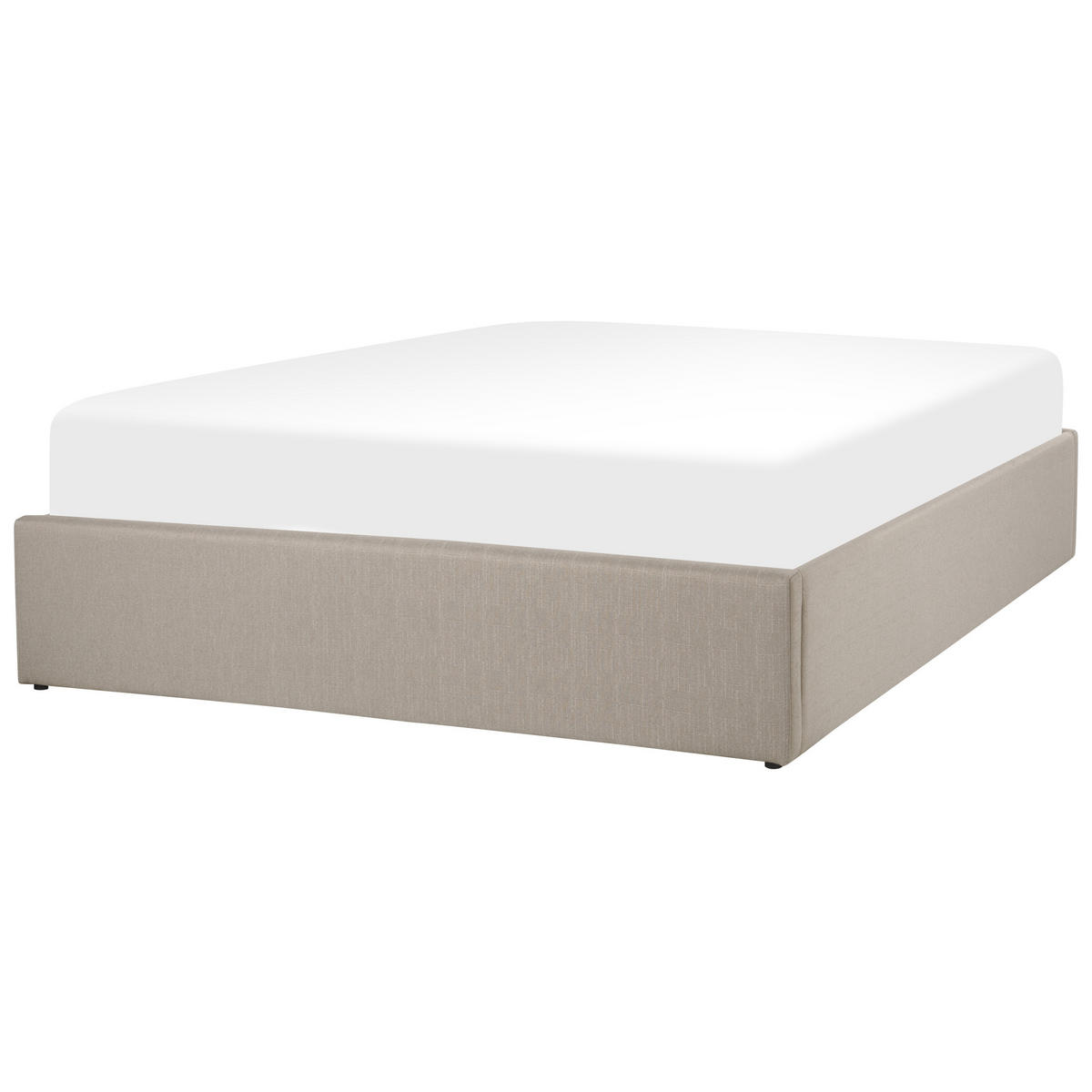 POLSTERBETT 140/200cm Beige Dinan - Beige, Textil (140/200cm) - Beliani