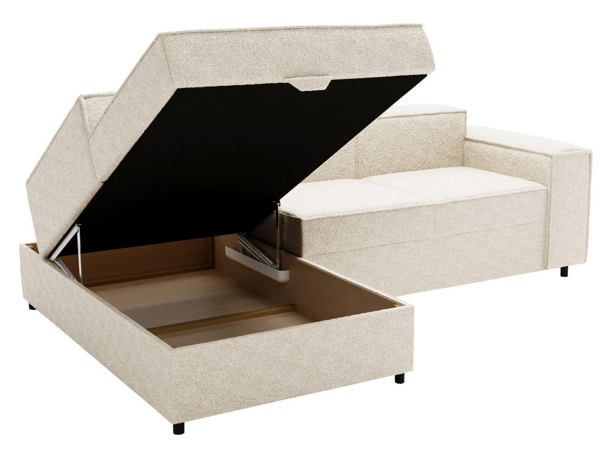 ECKSOFA Santos L, Seite: Links - Schwarz/Grau, Holzwerkstoff/Kunststoff (253/166cm) - MIRJAN24
