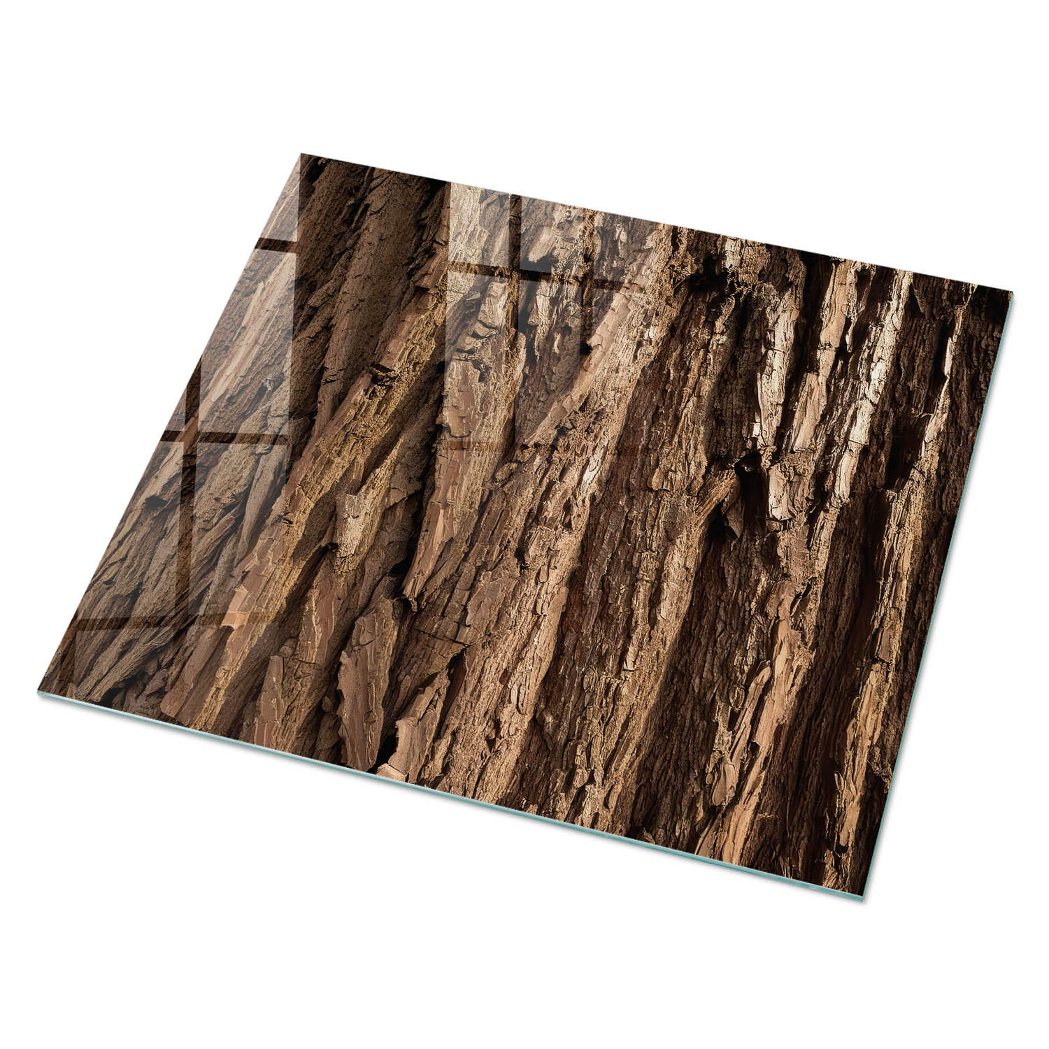 GLASPLATTE 80x60 cm – Holzstruktur - Türkis, Glas (0.4/80/60cm) - ArtPrintCave